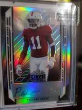 2021 Leaf Metal Draft PAULSON ADEBO Silver Prizm Auto /15 #BA-PA1 Saints (JP)
