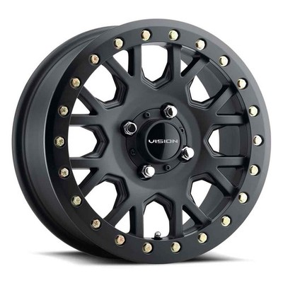 15x6 Vision GV8 Invader Satin Black UTV BEADLOCK Wheels 4x137 (38mm) Set of 4