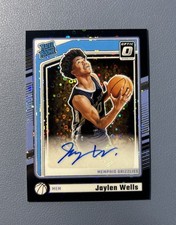 2024-25 Optic Jaylen Wells BLACK Disco Fast Break Rookie Auto 1/1 RC Grizzlies