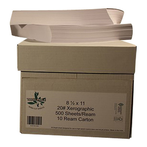 8-1/2" x 11" White 20# Stock Non-Impact Laser & Copier Paper (Carton of 2500) - Picture 1 of 1