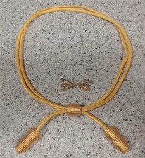 CONFEDERATE UNION Civil War Yellow Gold CAVALRY HAT BAND CORD and Saber PIN New