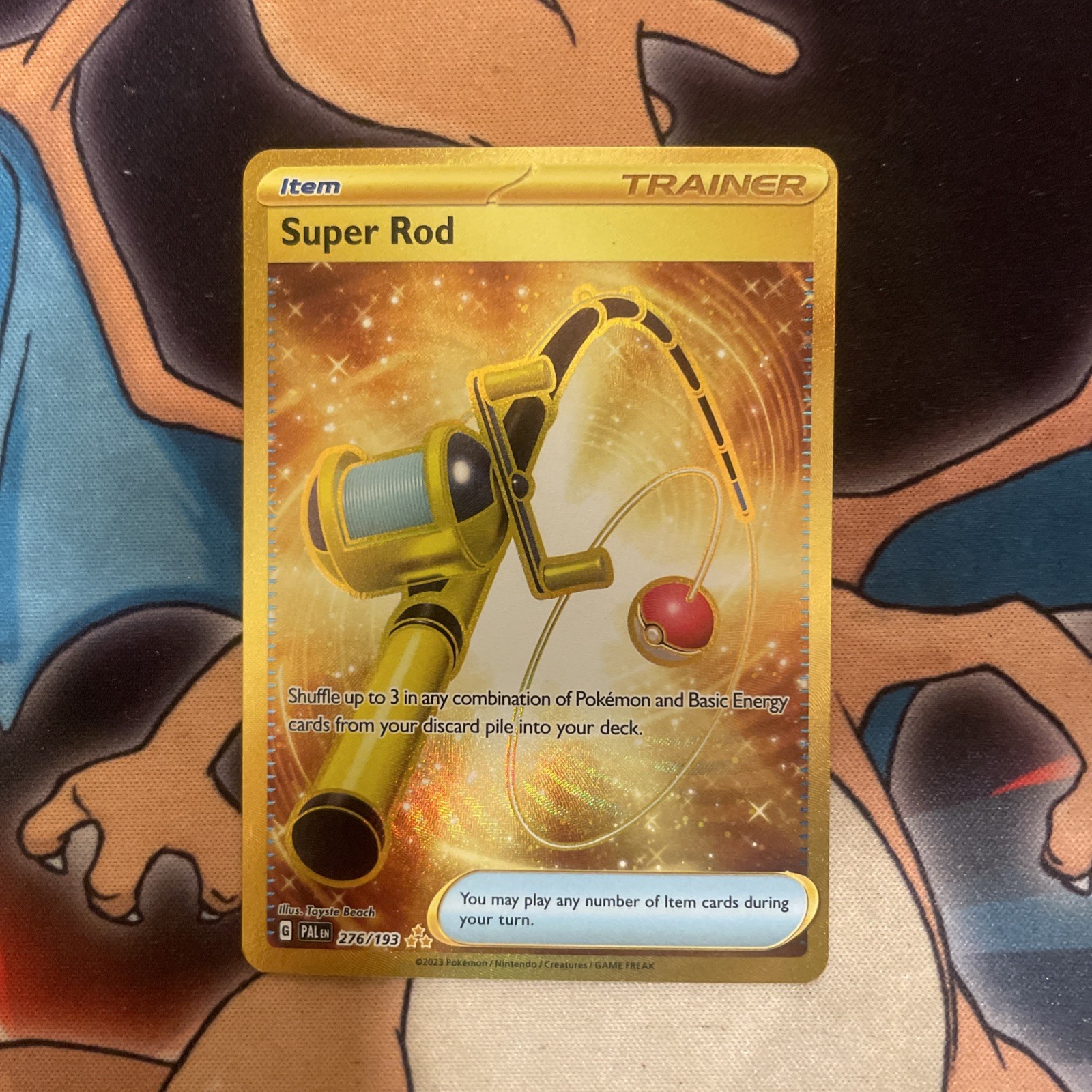 Super Rod 276/193 Paldea Evolved Gold Hyper Rare Pokemon Card NM/M