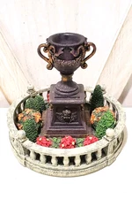 Grandeur Noel 2003 Fiber Optic Victorian Village Garden Centerpiece 