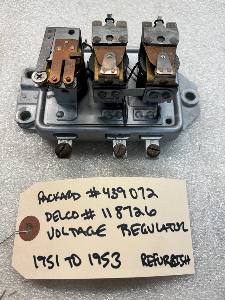 Regulador de voltaje Packard 1951-1954 - Packard # 439072 Delco # 1118726 reacondicionado Foto 2 de 4