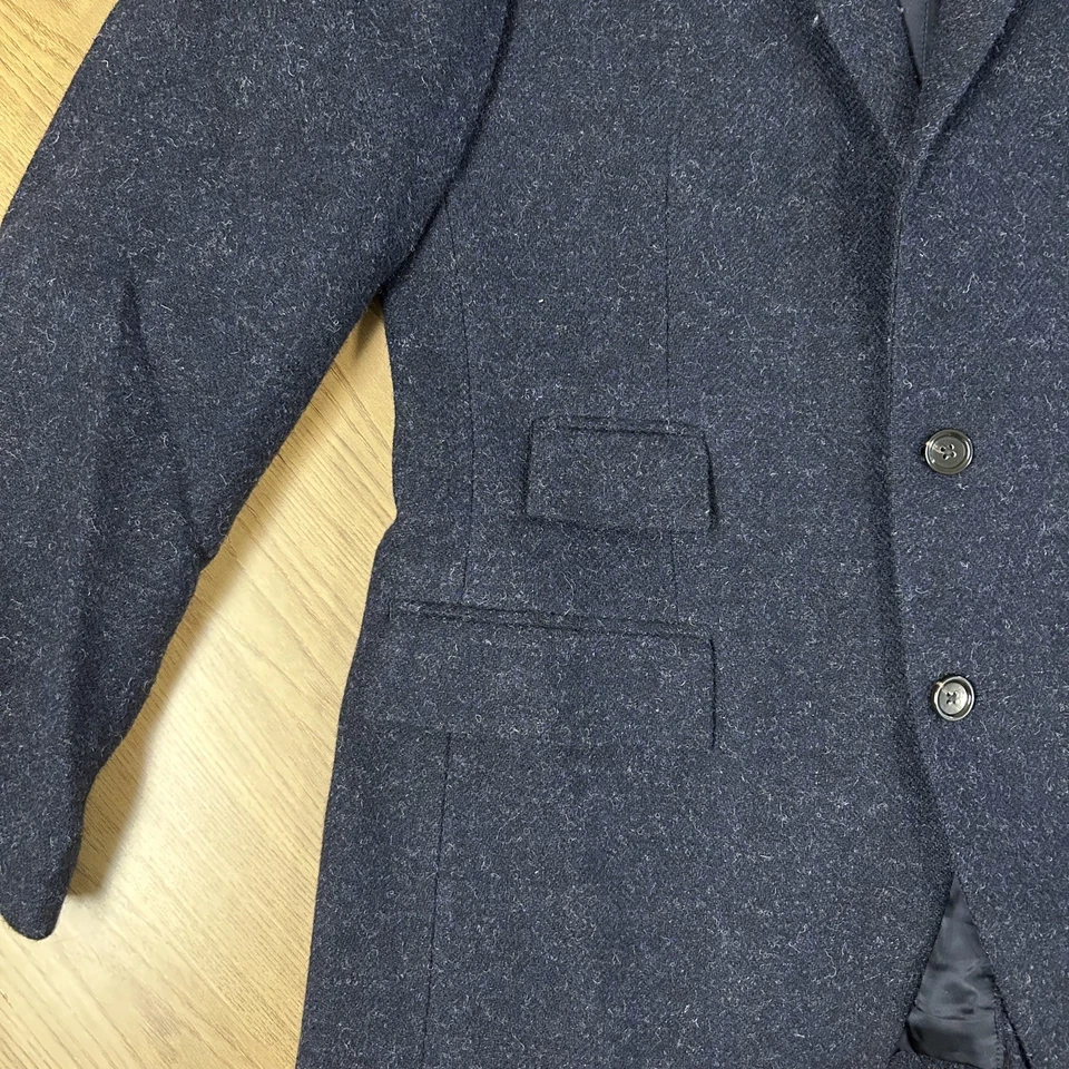 Blazer de lana para hombre J.Crew Ludlow 40R Yorkshire tweed azul luna gris chaqueta Foto 2 de 4