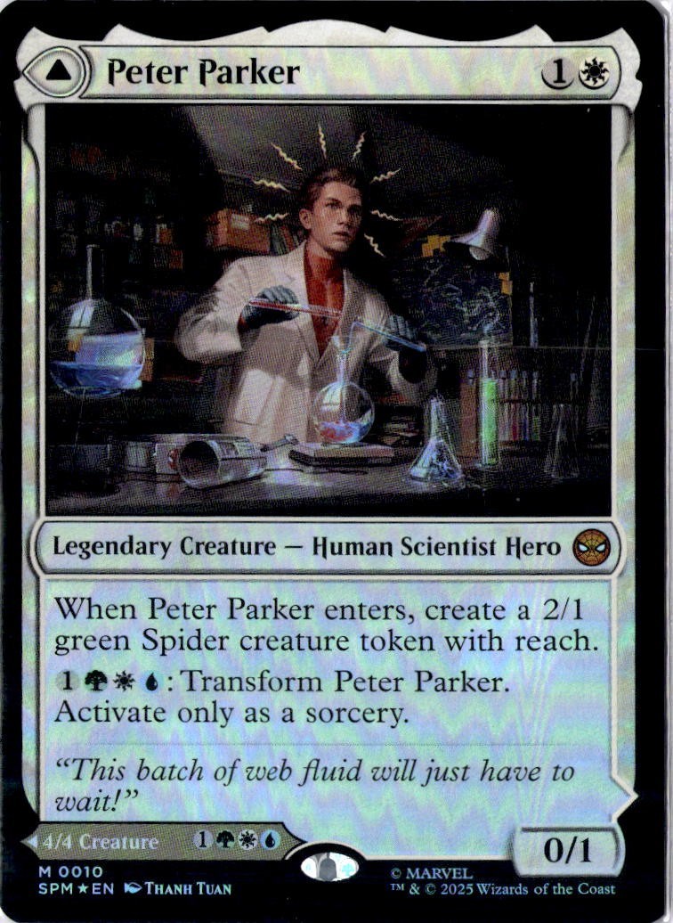 Peter Parker Marvel's Spider-Man Foil NM M 0010