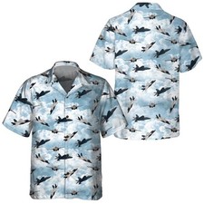 Sky Aircraft Hawaiian Shirt, Airplane Aloha Shirt, Aviation Shirt For Men