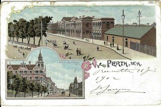 Vey early West Australia Chromophotograph Postcard . Perth. P/U 1902
