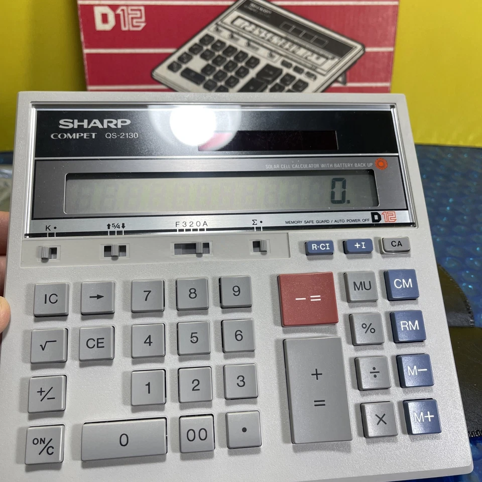 Sharp Compet QS-2130 12 Digit Calculator NEW In Box Made Japan - Image 2 of 2