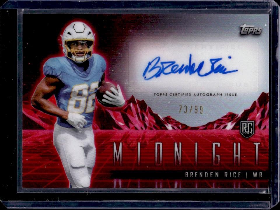 2024 Topps Midnight Brenden Rice Rookie Horizon Signatures Twilight Auto #73/99