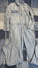 LEE Union-Alls Denim PinStriped Workwear Jumpsuit Coveralls Large Unisex