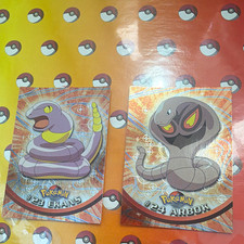 Topps Pokemon TV Animation Edition Holo Foil Lot Ekans Arbok #23 #24 1999
