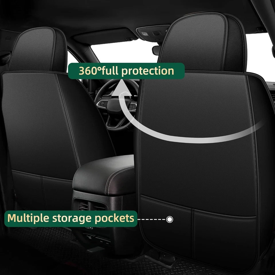 Car Seat Covers For Hyundai Kona 2018-2026 Faux Leather 5 Seats Seat Cushion - Imagem 3 de 4