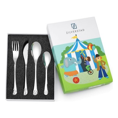 Kinderbesteck mit Gravur - Zirkus | Größe: 160x170x160x130 mm | Artikelnummer: Z
