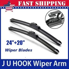 24" + 20" OEM Quality Beam Windshield Wiper Blades ALL SEASON PREMIUM (Set of 2)
