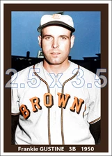 Frankie Gustine - 1950 St. Louis Browns - choose a style - colorized print