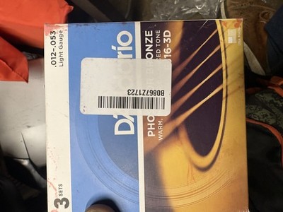 3-SETS D'Addario EJ16 Phosphor Bronze Acoustic Guitar Strings Light 12-53 