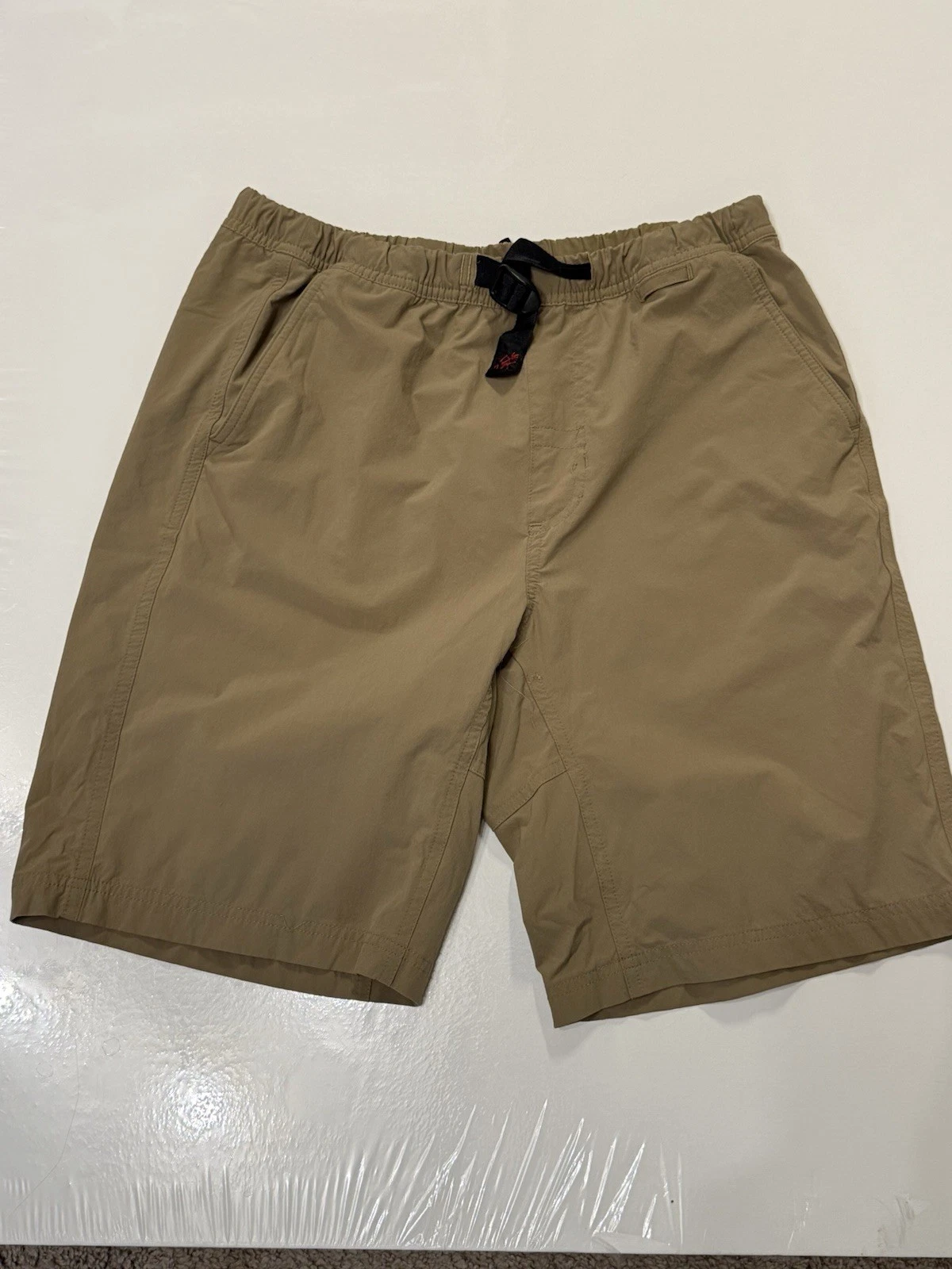 VTG 90s Y2K Gramicci Nylon shorts size S beige 9" climbing hiking camping gorp