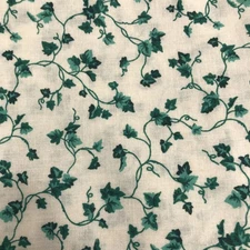 6-YARDS Vintage GREEN IVY Cotton Fabric 45"  Fabric Traditions 1991