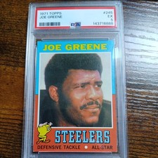 1971 Topps Mean Joe Greene #245 Rookie Card PSA 5. rookie card picture