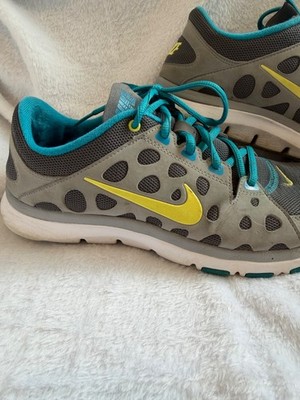 Nike Flex Supreme TR Running shoes Women's 9 Gray Blue Yellow
