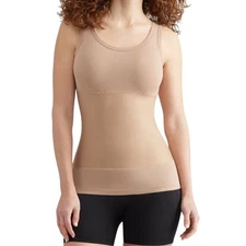 NEW Yummie by Heather Thomson Brown Shapewear Tank Top S/M Seamless Nylon 2 Way