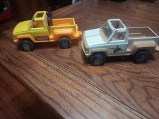 Metal and Plastic Pair of Tonka Stepside Pickups