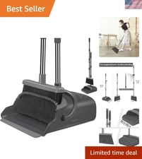 Extendable Height Broom and Dustpan Set – Ideal for Indoor and Outdoor Use