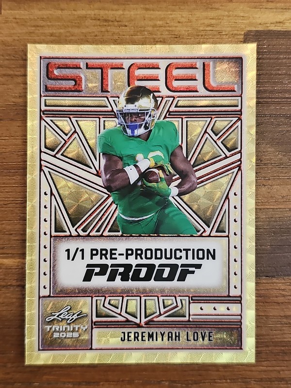 2025 Leaf Metal 1/1 Pre-Production Proof Jeremiyah Love