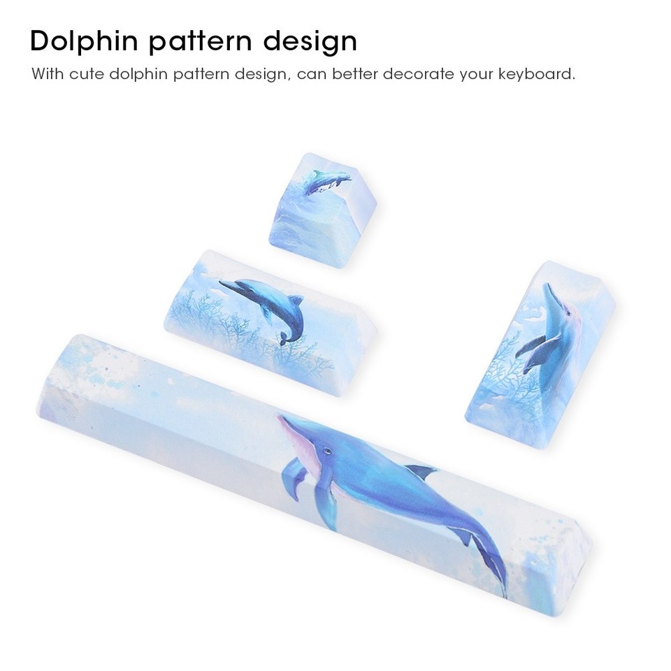 DIY Dolphin Pattern Keyboard Keycaps SpaceEScEnterNumpad Enter Keycap ...