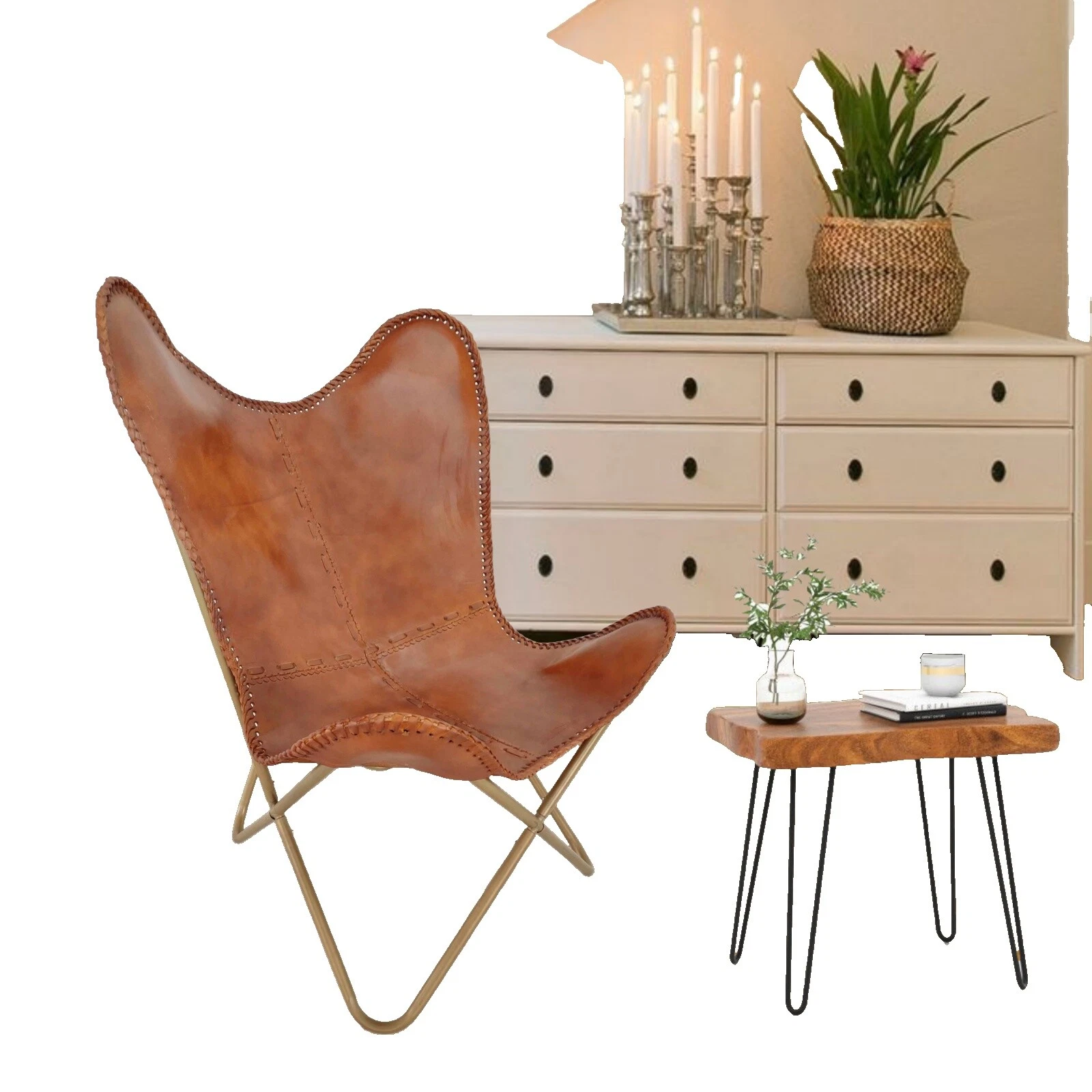 Vintage Leather Dining Chair Chairs