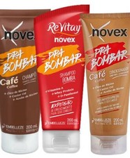 Image of Novex Boost Pra Bombar Cafe Coffee Shampoo / Conditioner / Revitay Shampoo