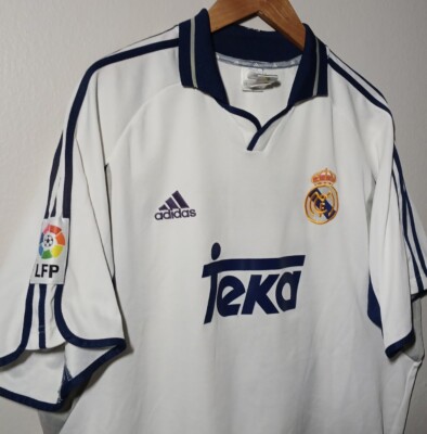 VINTAGE ADIDAS REAL MADRID 2000 2001 HOME FOOTBALL SHIRT JERSEY