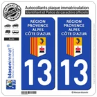 2 stickers sticker license plate: 13 Southern Region - LogoType