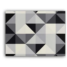 Modern Geometry Framed Canvas Stretched Ready to Hang 50x40 Home decor Gift.