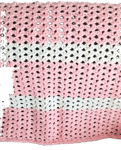 Vintage Crocheted Granny Square Flower Garden Afghan Throw Blanket