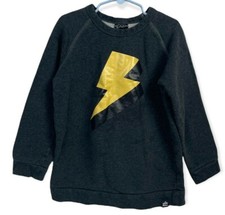 Whistle Flute Lightning Bolt Pullover Sweatshirt Heather Gray 9-10 9 10 Years L
