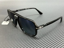 PERSOL PO3328S 95 S3 Black Blue Gradient Polarized Men's 58 mm Sunglasses