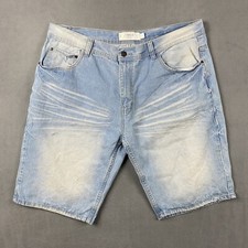 Akademiks Shorts Mens 40 Blue Denim Baggy Jeans Hip Hop Urban Y2K Skater