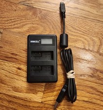 Bonacell LCD Display Micro USB Dual Port Battery Charger For LP-E8 Battery USED