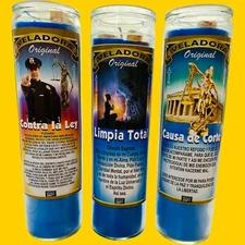 3x Set Contra La ley + Limpia Total + Causa de Corte Veladora Preparada 