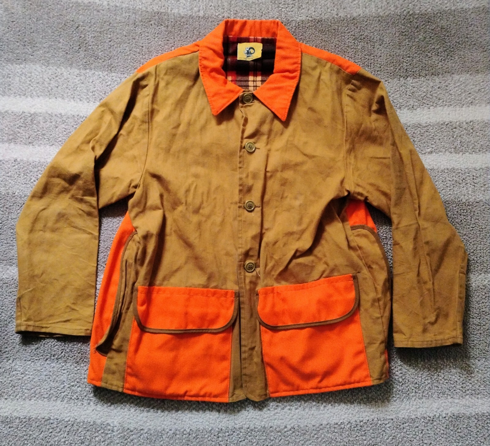 Vintage 90'S Black Sheep Big Horn Hunting Vest, Men's Size L cotton Khaki type Vintage Second Hand