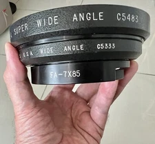 Century Optics Super Wide C5483, Wide Angle C5333 Lens and Step-Up Ring FA-7x85