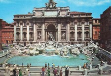 Postcard Italy Rome Trevi Fountain designed by Architect Nicola Salvi