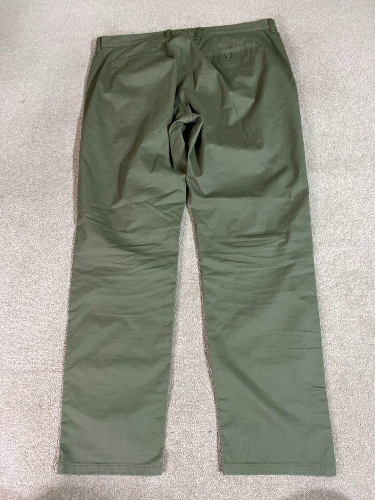 Country Road Pants Mens 38/32 Tapered Fit Green Chino Outdoor Workwear