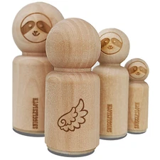 Adorable Angelic Feathered Right Wing Rubber Stamp Stamping Crafting Planners