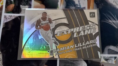 Damian Lillard 2021-22 Donruss Optic Express Lane Holo Parallel #2 Trail Blazers