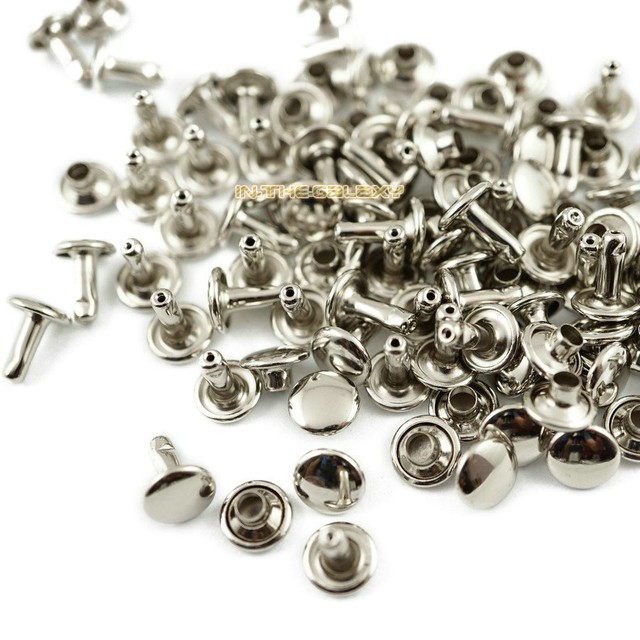 500 set 8*8mm Silver Double Cap Round Rapid Rivet Punk Rock Leathercraft Rivet eBay