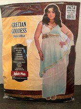 New Costumes USA Grecian Goddess Adult Plus Size 18-20 Dress Armband Headband 
