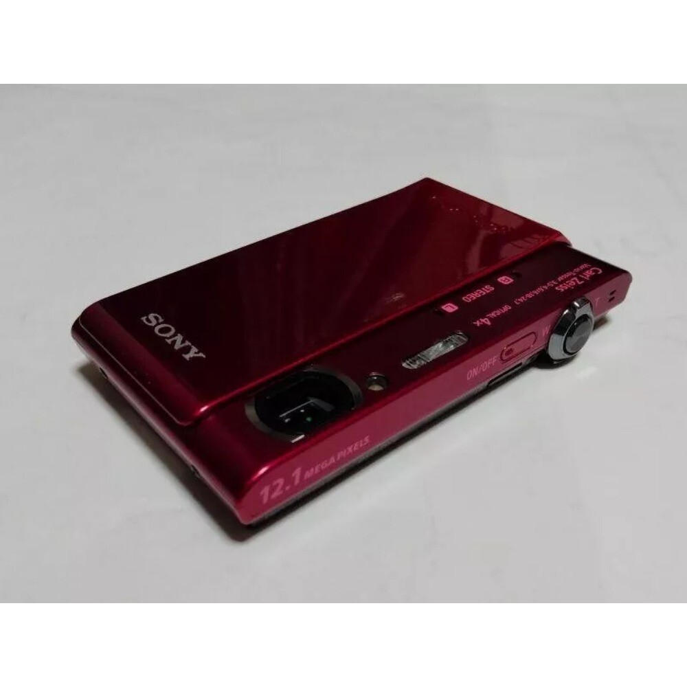 Sony DSC-T900 Digital Camera Red Cyber Shot 4.0x 12.10